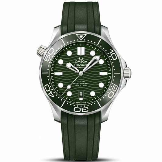 Seamaster Diver 300M Green 42mm Rubber Strap