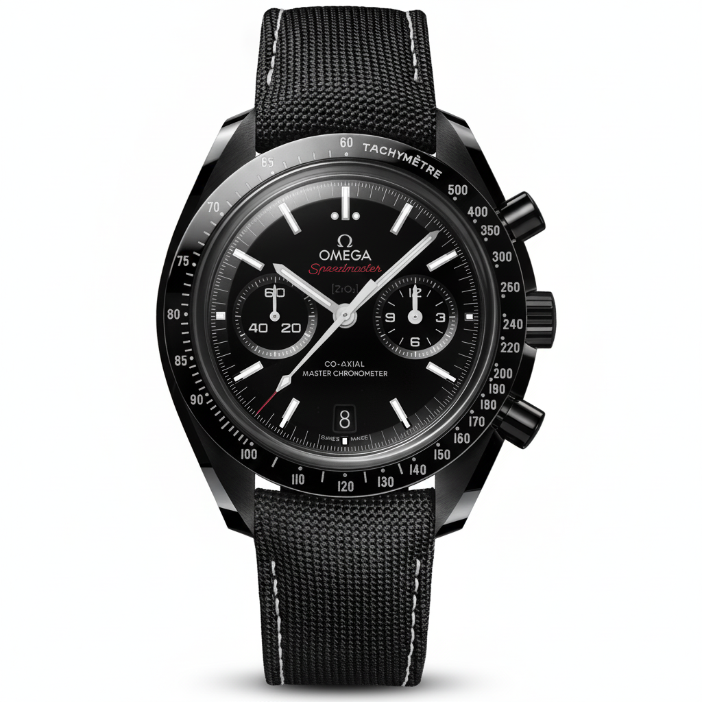 Speedmaster Dark Side of the Moon 44.25mm Nylon Strap – Premium Edition