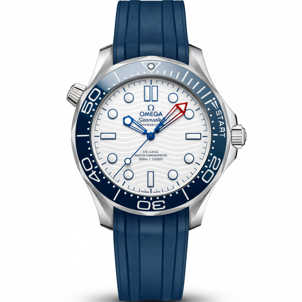 Seamaster Diver 300M America's Cup 42mm Rubber Strap