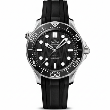Seamaster Diver 300M 42mm Rubber Strap – Black & White