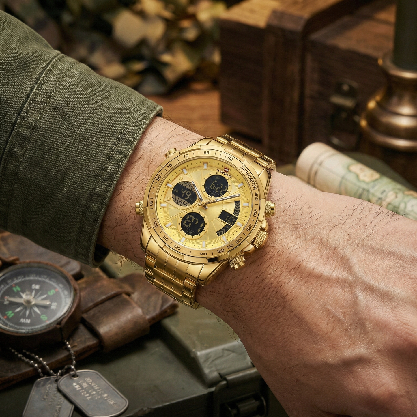 Vanguard Gold Military Sport Watch