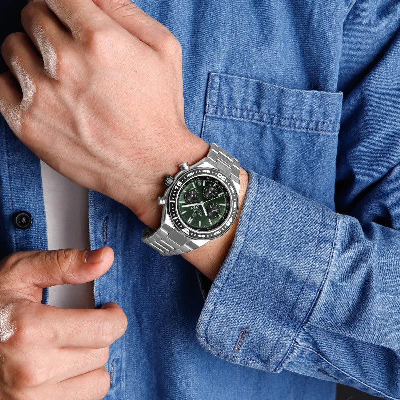 Maverick Watch - Modern Steel Chronograph