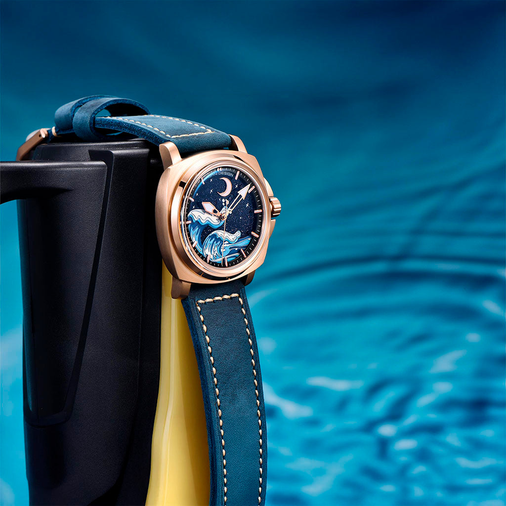 Design Wave Gold Blue