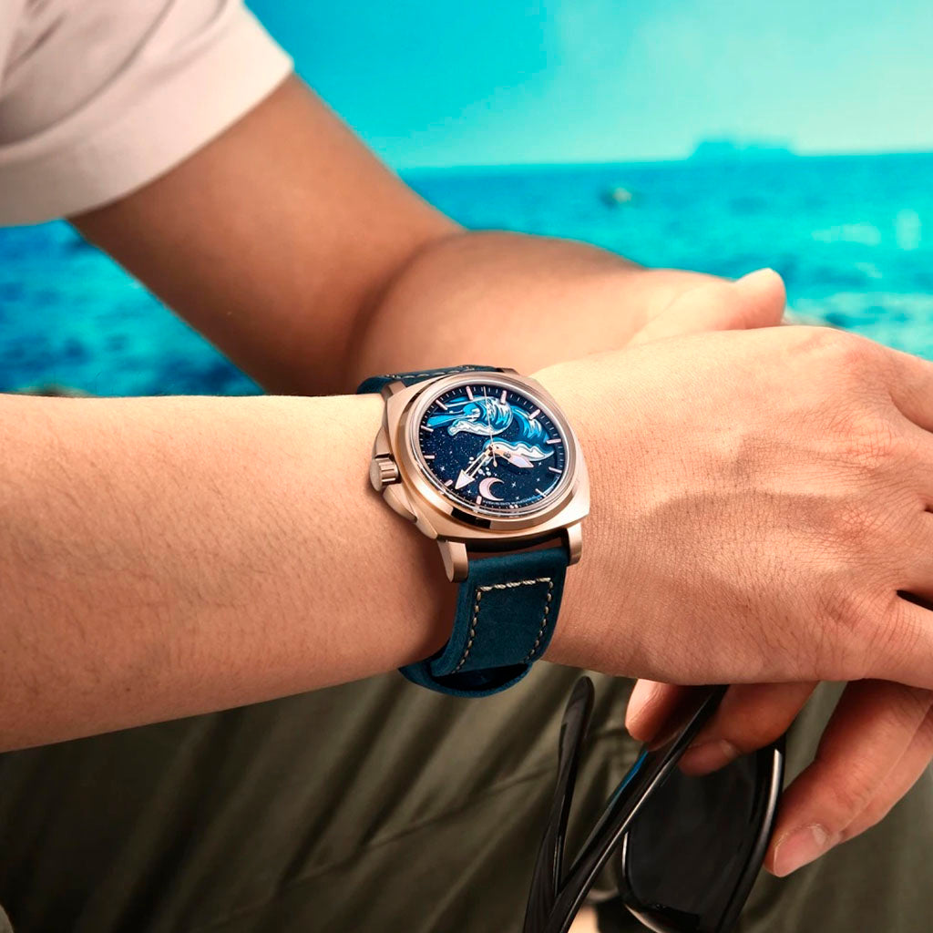 Design Wave Gold Blue